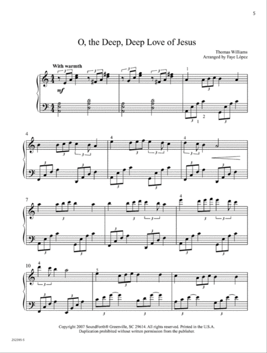 The Deep Love of Jesus (Digital Download) Piano Solo scores gallery preview page 5