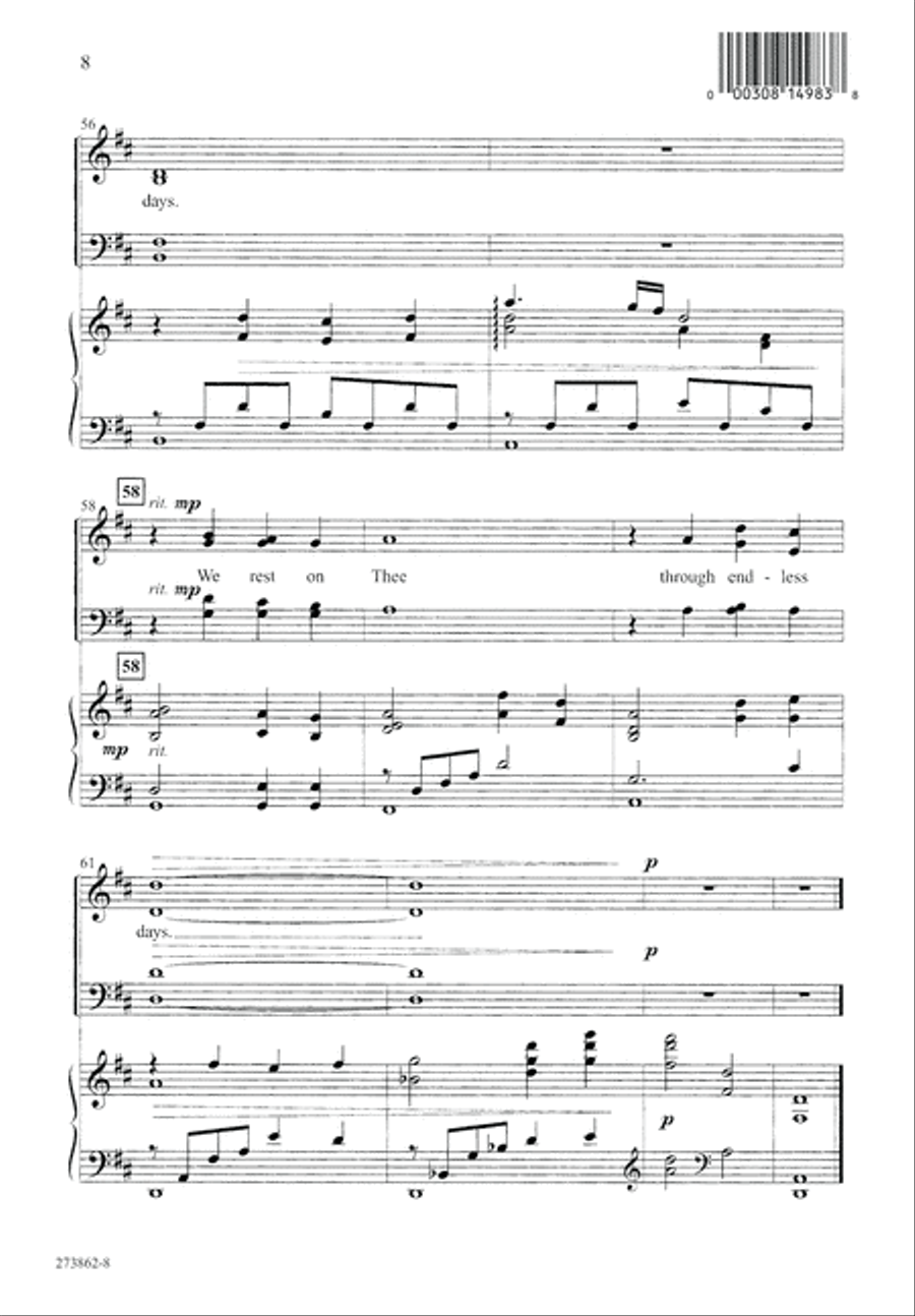We Rest on Thee (Digital Download) 4-Part scores gallery preview page 8