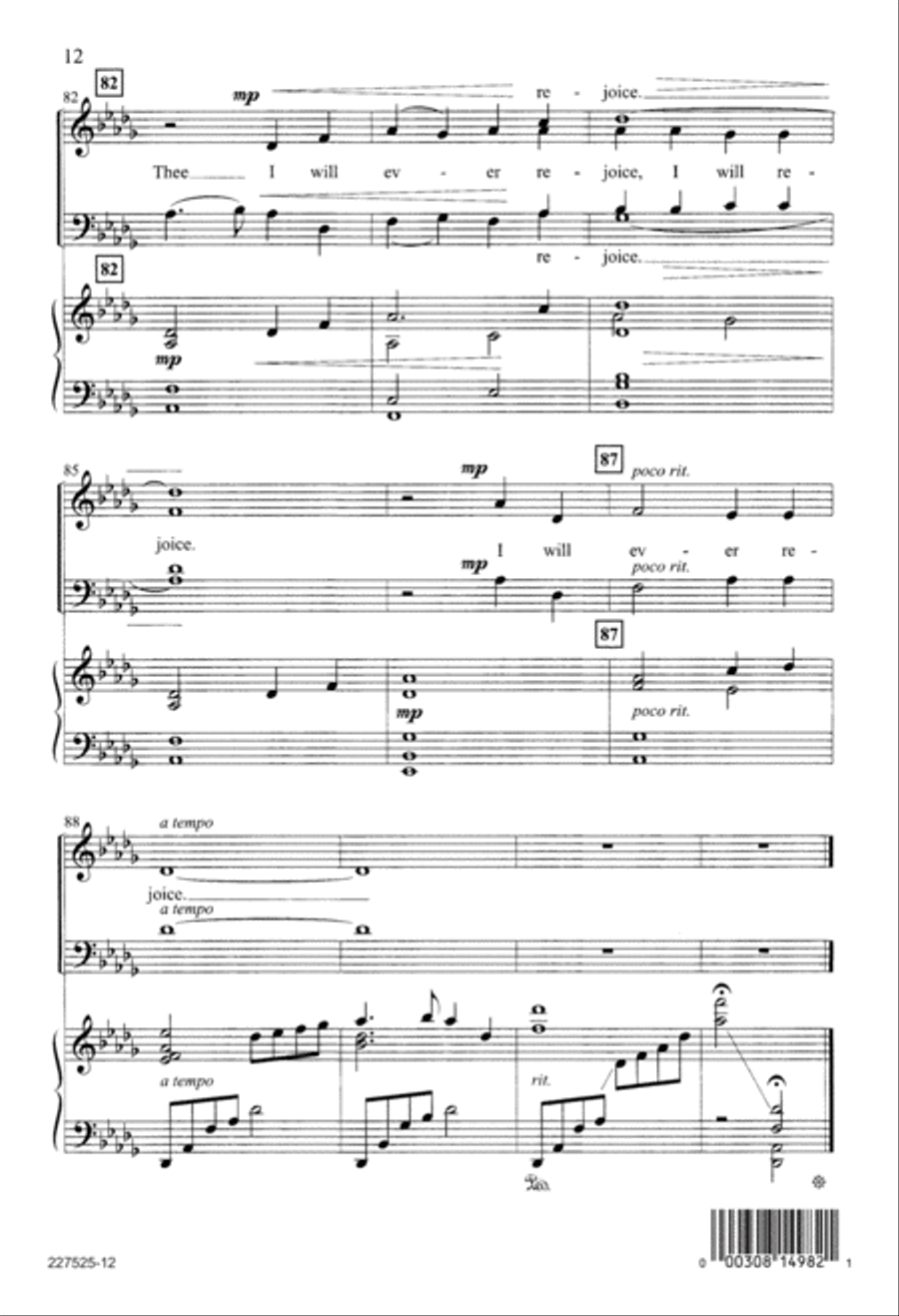 O Thou in Whose Presence (Digital Download) 4-Part scores gallery preview page 12