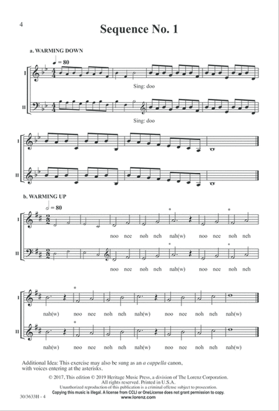 Quick-Start Choral Warm-Ups - Singer Ed. Treble Voices (Digital Download) SA scores gallery preview page 4