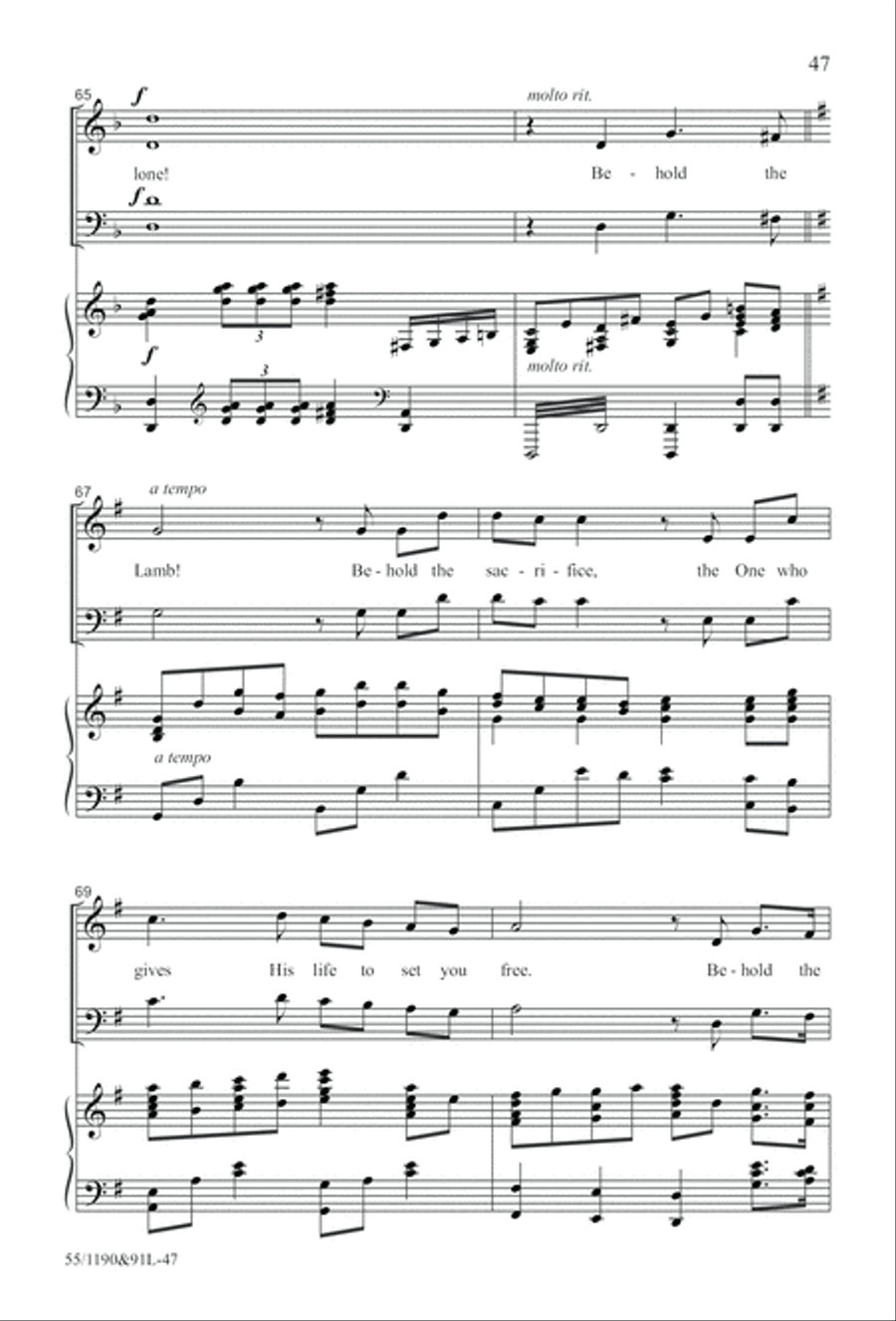 Hallelujah! What a Savior! (Digital Download) 4-Part scores gallery preview page 47