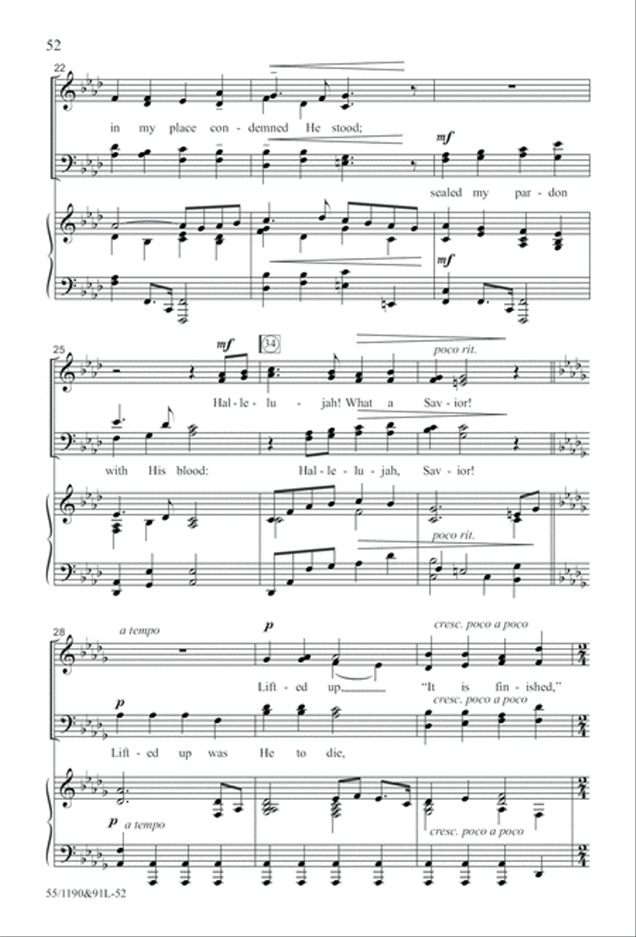 Hallelujah! What a Savior! (Digital Download) 4-Part scores gallery preview page 52