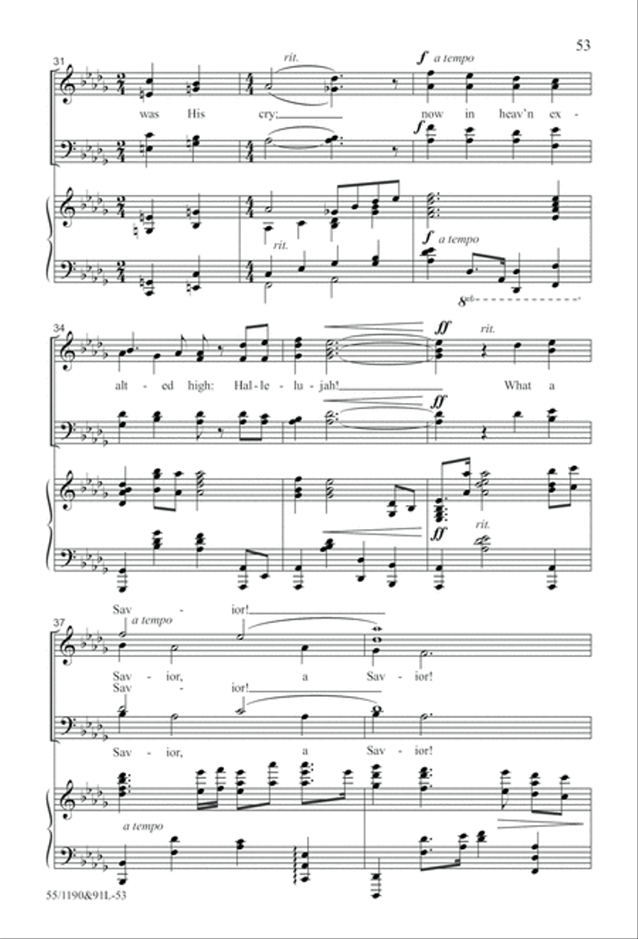 Hallelujah! What a Savior! (Digital Download) 4-Part scores gallery preview page 53