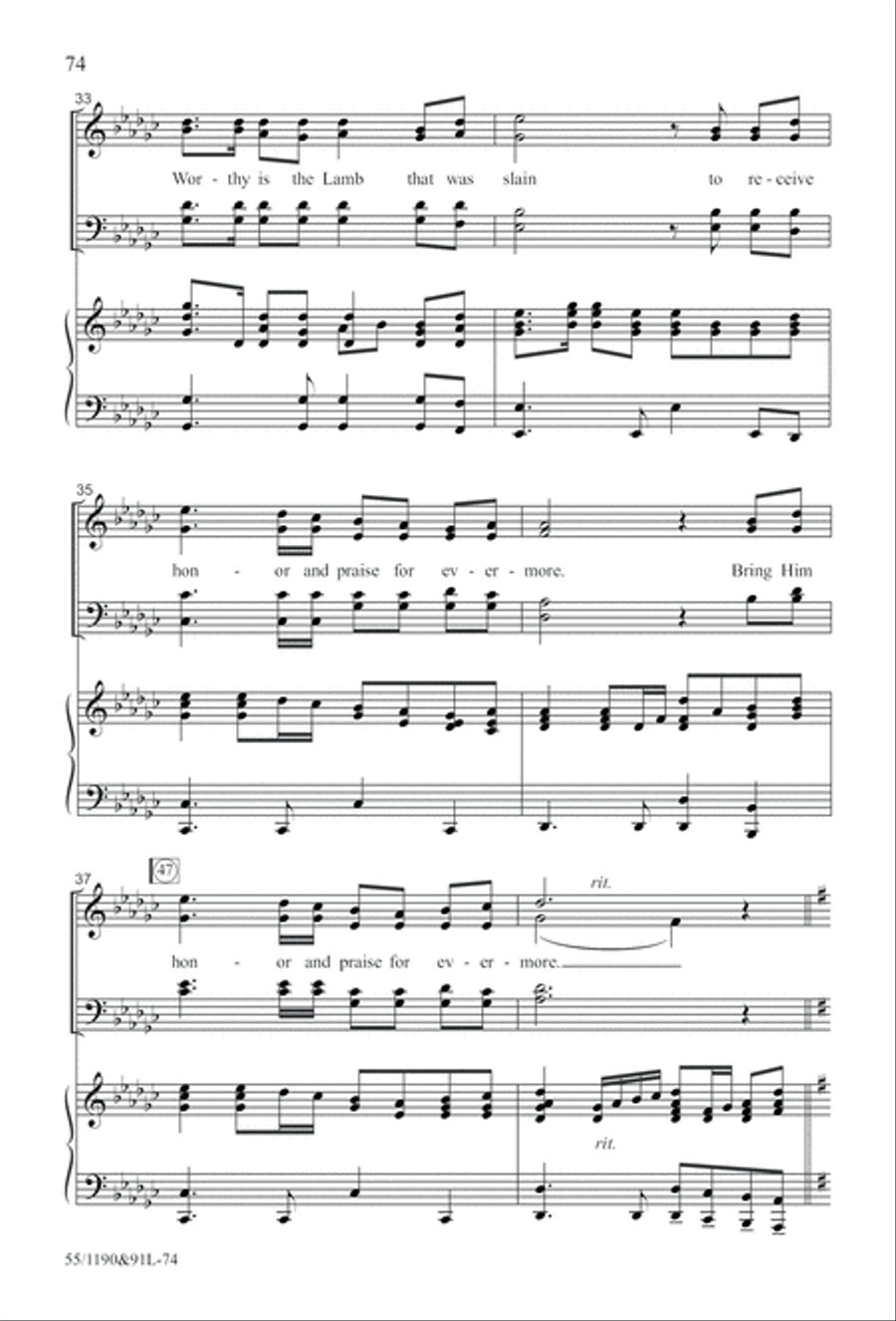 Hallelujah! What a Savior! (Digital Download) 4-Part scores gallery preview page 74