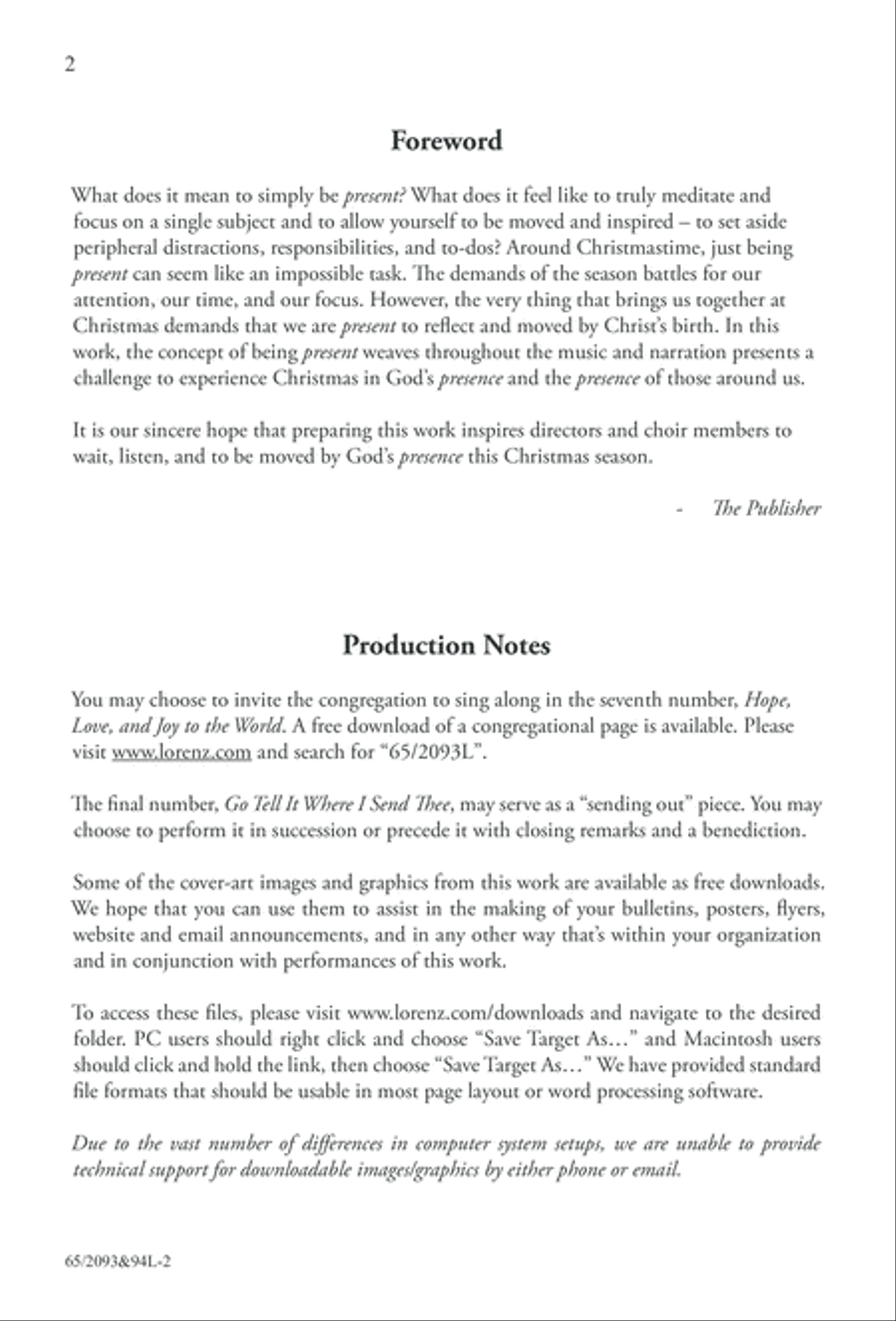 Christmas Presence (Digital Download) 4-Part scores gallery preview page 2