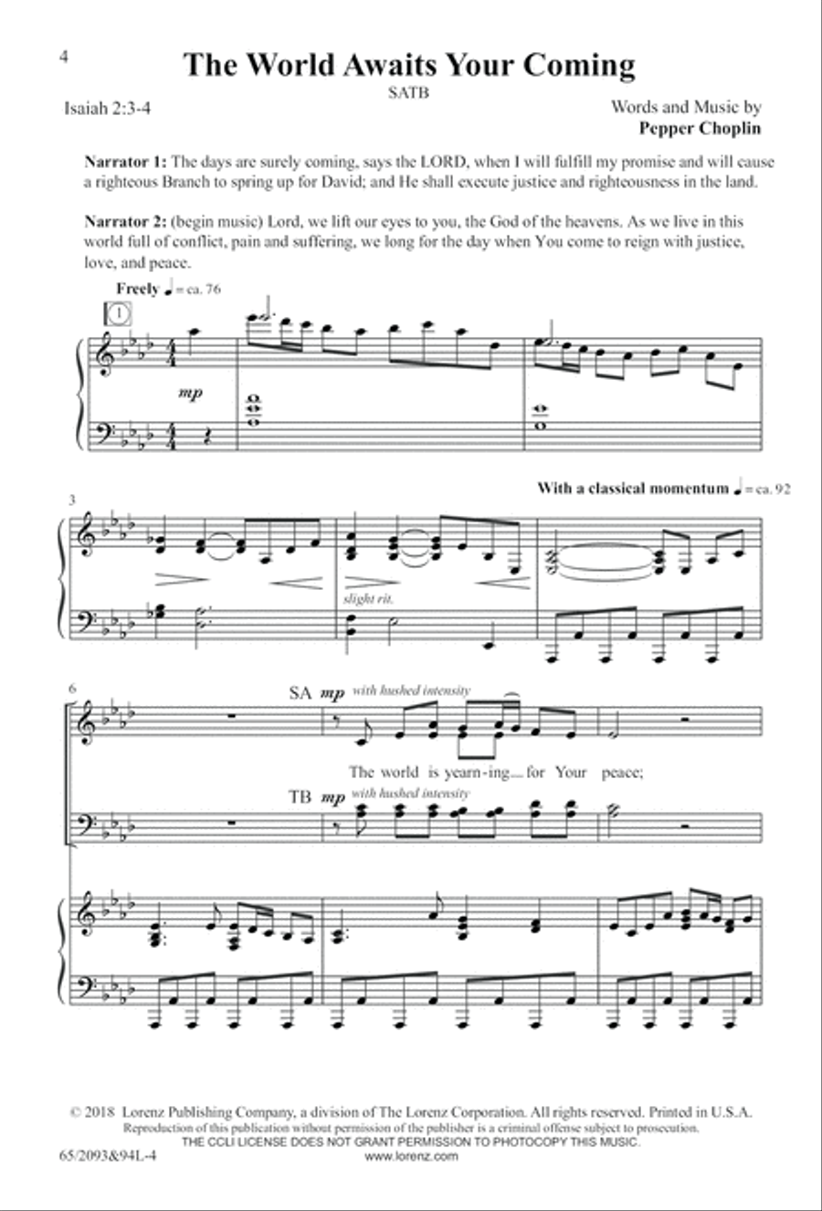 Christmas Presence (Digital Download) 4-Part scores gallery preview page 4