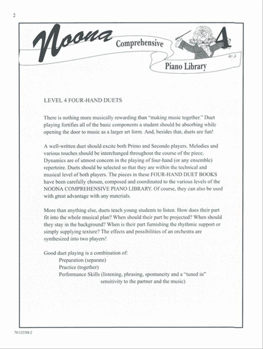 Noona Comp Piano Four Hand Duet Level 4 (Digital Download) Piano Method scores gallery preview page 2