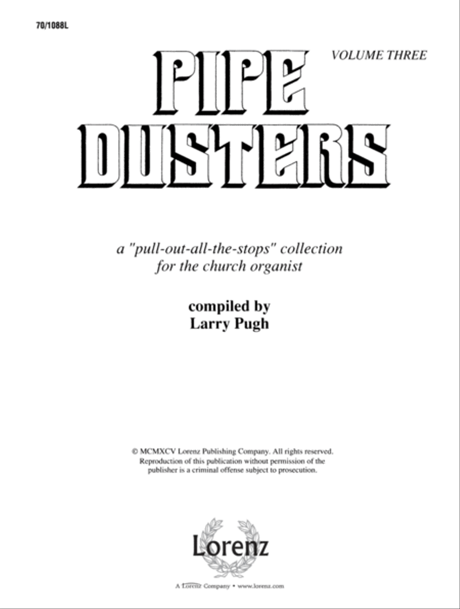 Pipe Dusters, Vol. 3 (Digital Download) Organ scores gallery preview page 1