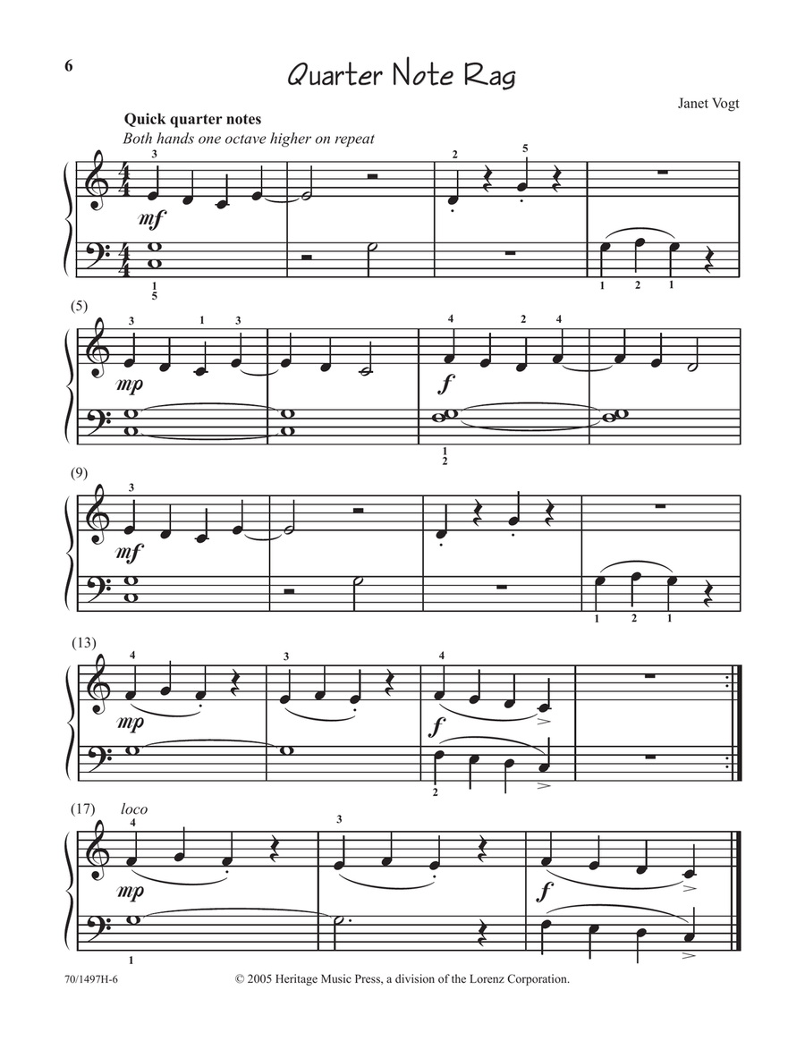 Jazz 'n Rags at Your Fingertips - Book 1, Easy (Digital Download) Piano Solo scores gallery preview page 6