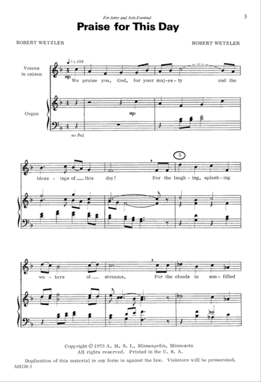 Praise for This Day (Digital Download) 2-Part scores gallery preview page 3