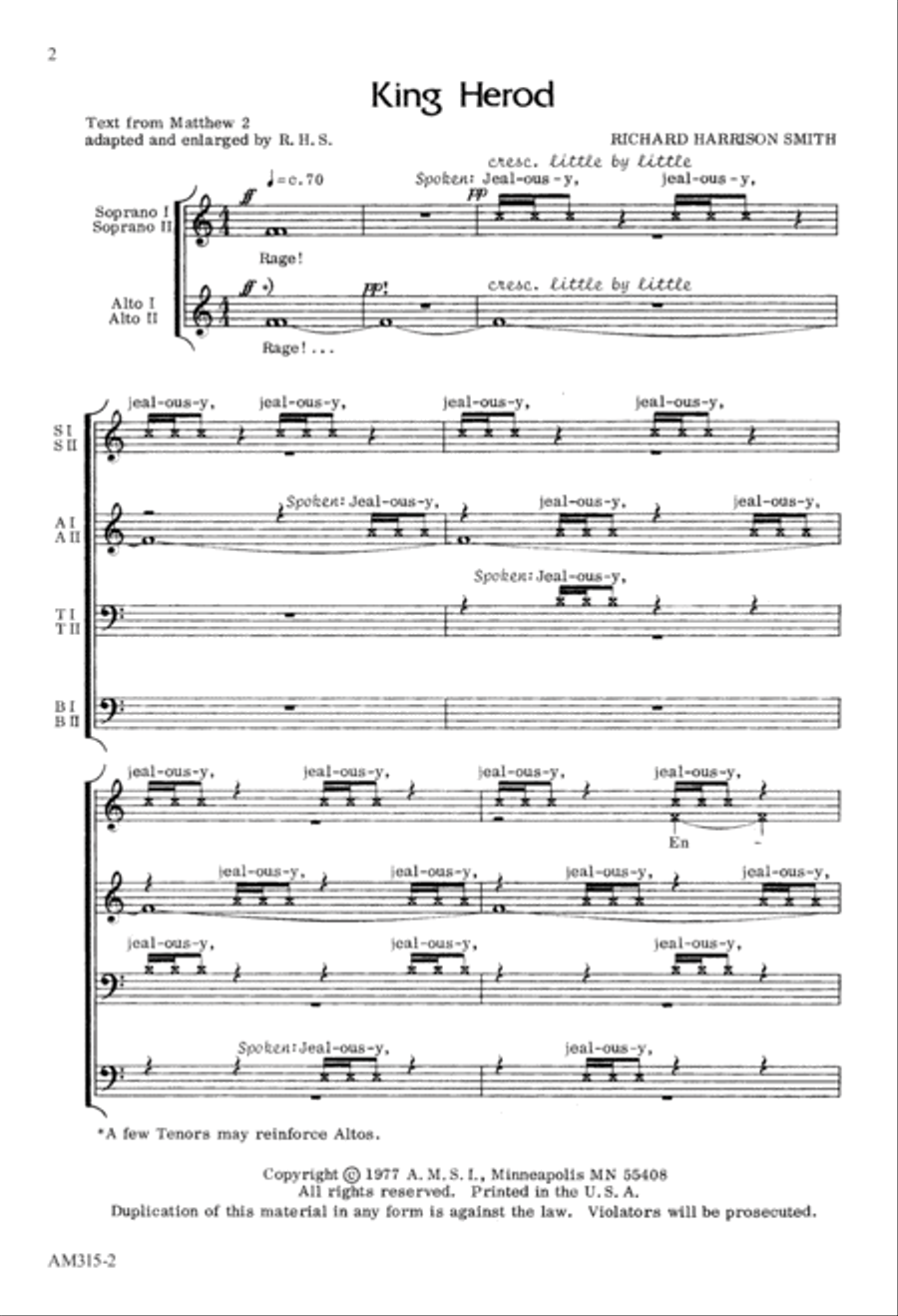 King Herod (Digital Download) Divisi scores gallery preview page 2
