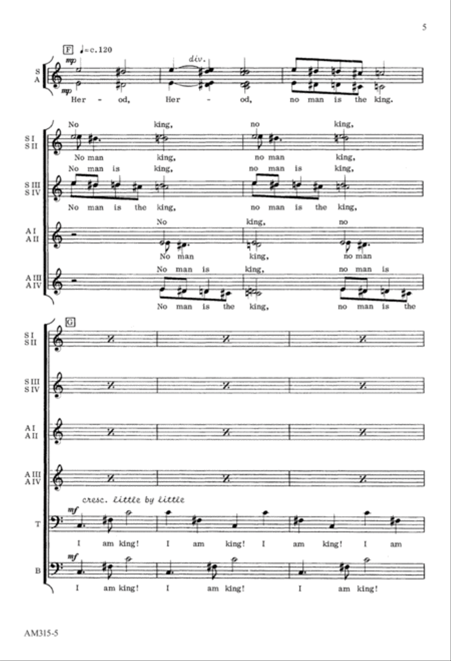 King Herod (Digital Download) Divisi scores gallery preview page 5
