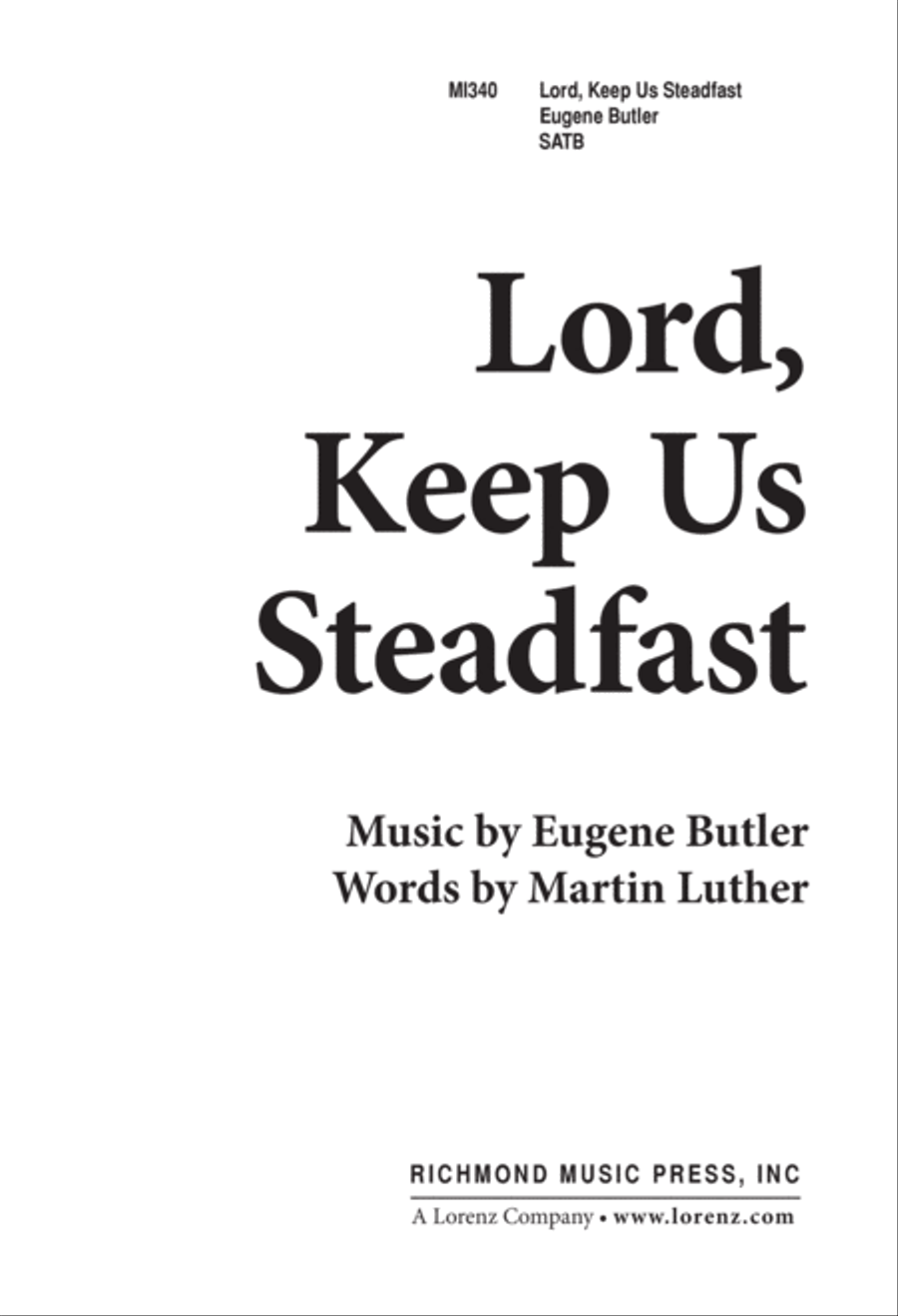 Lord, Keep Us Steadfast (Digital Download) 4-Part scores gallery preview page 1