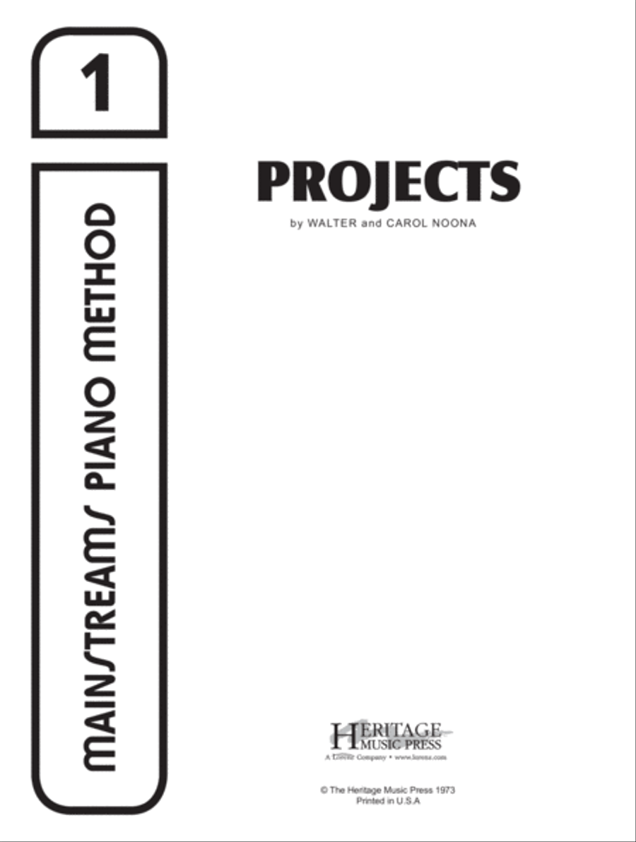 Mainstreams - Projects 1 (Digital Download) Piano Method scores gallery preview page 1