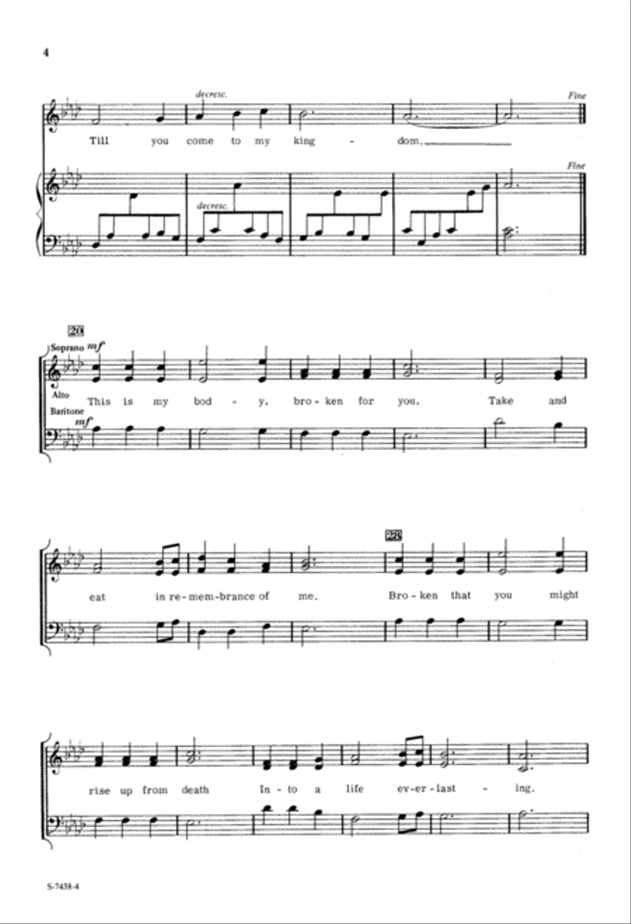 This Do in Remembrance of Me (Digital Download) 3-Part scores gallery preview page 4