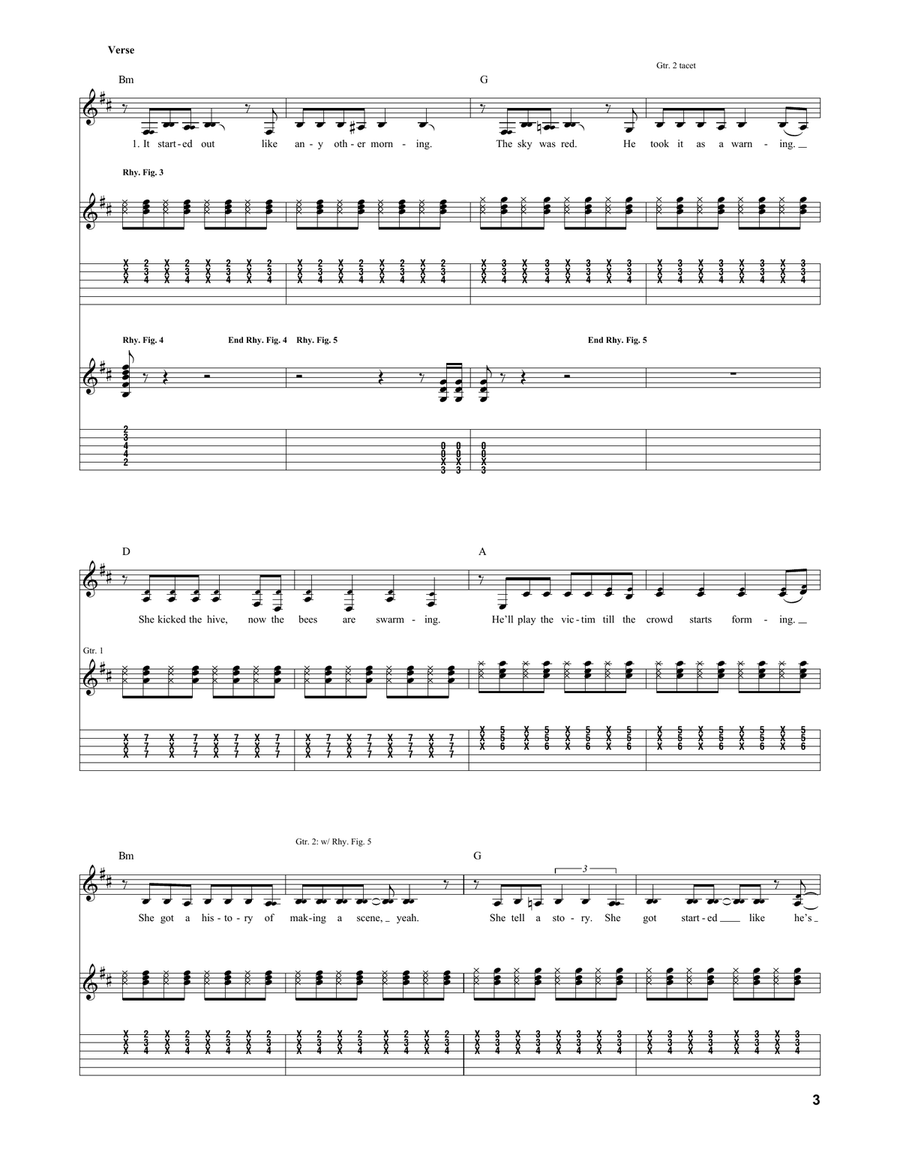 She's Kerosene She's Kerosene Acoustic Guitar scores gallery preview page 3