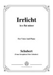 Schubert-Irrlicht,from 'Winterreise',Op.89(D.911) No.9,in e flat minor,for Voice&Piano mini preview