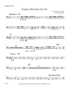 Fanfare March for the Ark for Trumpet Ensemble Trumpet scores gallery preview page 4