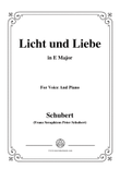 Schubert-Licht und Liebe ( Light and Love),D.352,in E Major,for Voice&Piano