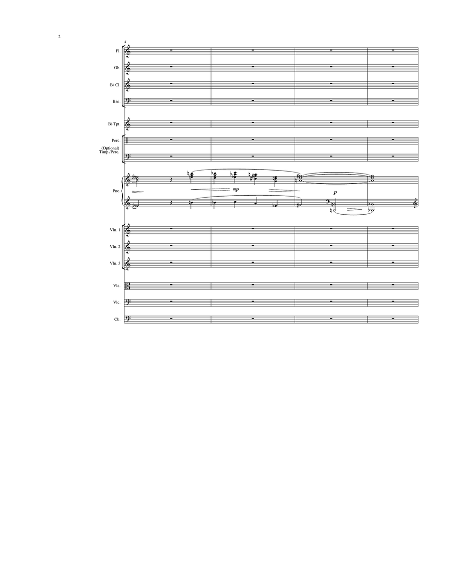 Nightwalk for Piano and Chamber Orchestra (Includes Score and Solo Piano with Piano Accompaniment) Chamber Orchestra scores gallery preview page 3