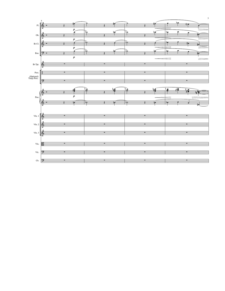 Nightwalk for Piano and Chamber Orchestra (Includes Score and Solo Piano with Piano Accompaniment) Chamber Orchestra scores gallery preview page 4