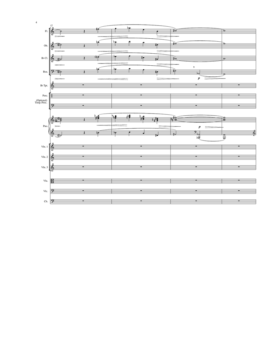 Nightwalk for Piano and Chamber Orchestra (Includes Score and Solo Piano with Piano Accompaniment) Chamber Orchestra scores gallery preview page 5