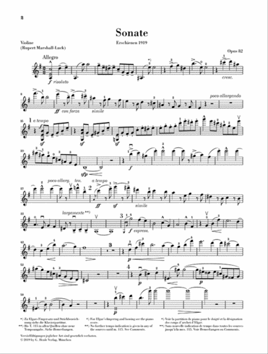 Violin Sonata, Op. 82 Violin Solo scores gallery preview page 5
