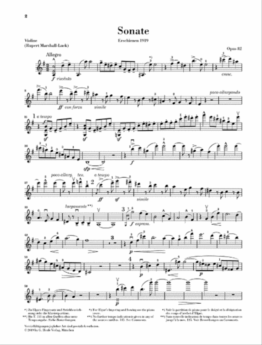 Violin Sonata, Op. 82 Violin Solo scores gallery preview page 7