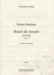 Avant de mourir op. 17