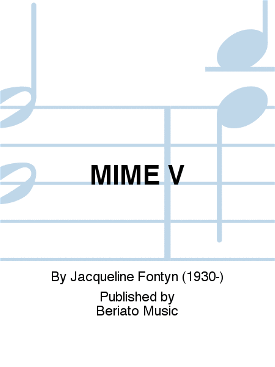 MIME V Clarinet scores gallery preview page 1