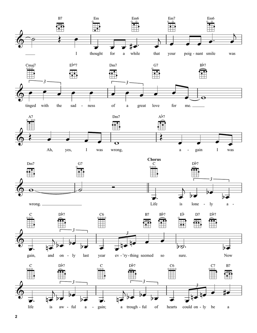 Lush Life Lush Life Ukulele scores gallery preview page 2