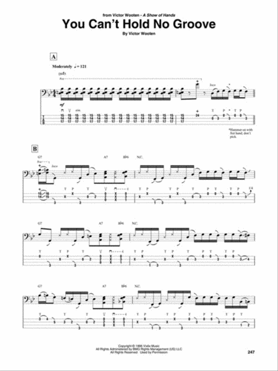Slap Bass Bible Electric Guitar scores gallery preview page 5