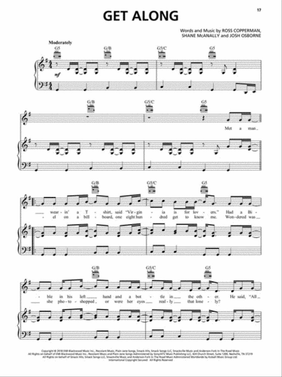 Top Country Hits of 2018-2019 Piano, Vocal, Guitar scores gallery preview page 6