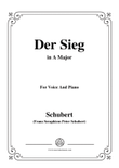 Schubert-Der Sieg,in A Major,for Voice&Piano mini preview