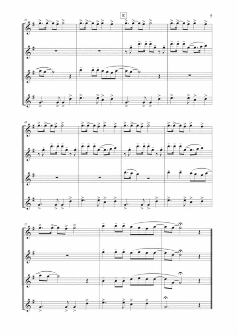 Girls Just Want To Have Fun Woodwind Ensemble scores gallery preview page 6