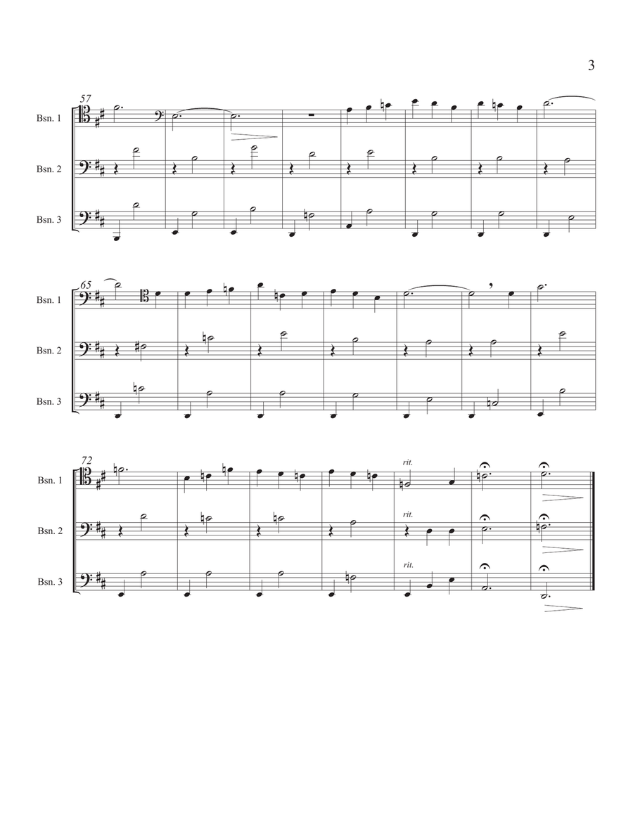 Three Gymnopedie Three Gymnopedie Woodwind Trio scores gallery preview page 5