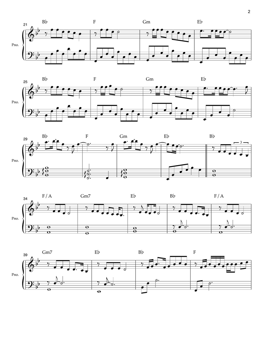 Say You Won't Let Go Say You Won't Let Go Piano Solo scores gallery preview page 2