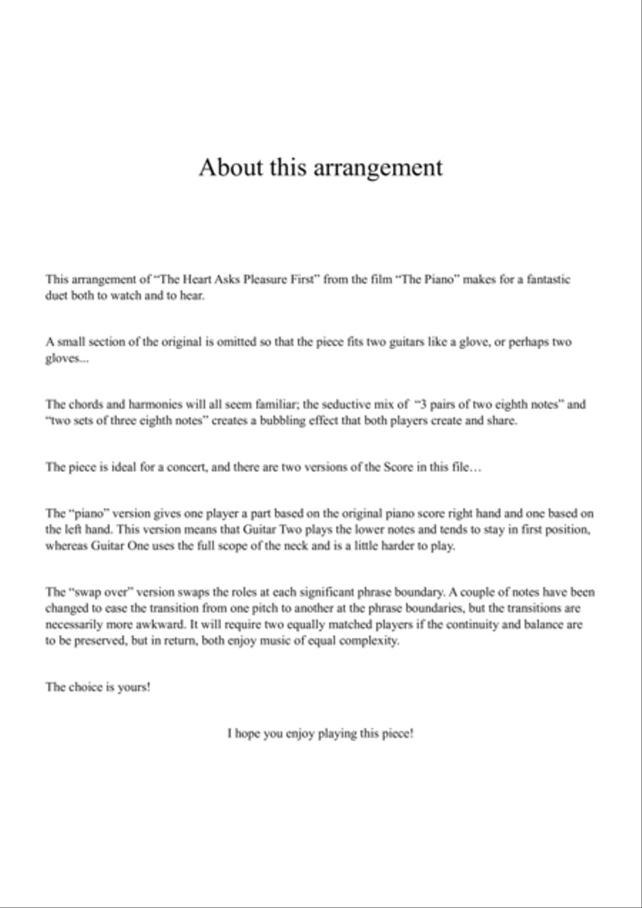 The Heart Asks Pleasure First Guitar scores gallery preview page 3