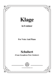 Schubert-Klage,in b minor,for Voice&Piano mini preview