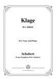 Schubert-Klage,in c minor,for Voice&Piano mini preview