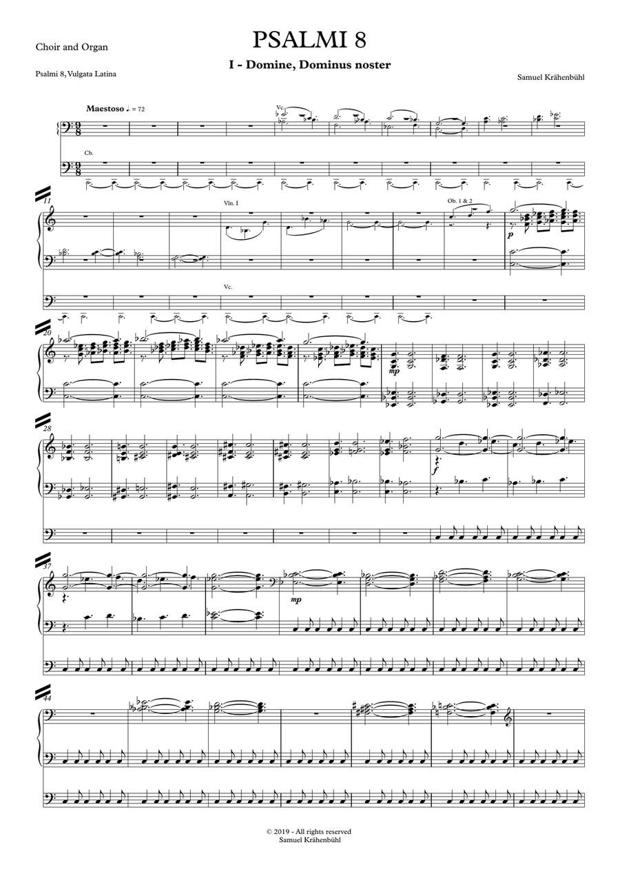 PSALMI 8 - for Choir and Orchestra Choir scores gallery preview page 2