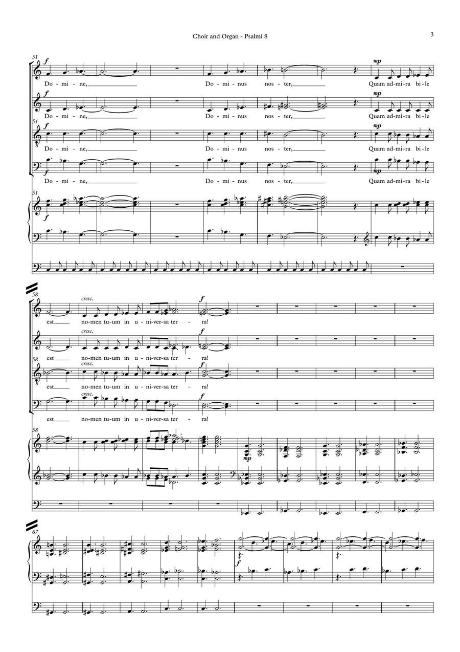 PSALMI 8 - for Choir and Orchestra Choir scores gallery preview page 3