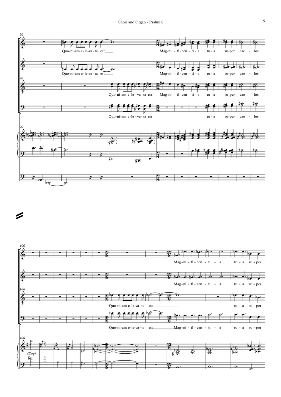 PSALMI 8 - for Choir and Orchestra Choir scores gallery preview page 5