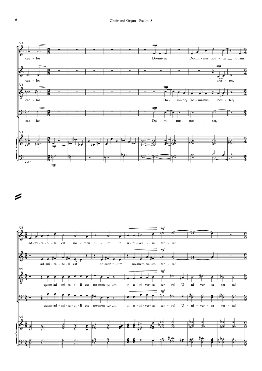PSALMI 8 - for Choir and Orchestra Choir scores gallery preview page 6