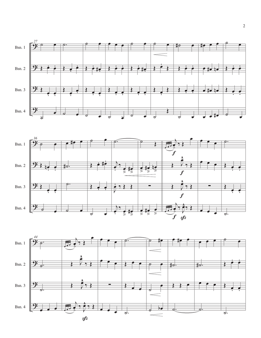 Take Me Out to the Ballgame Woodwind Quartet scores gallery preview page 4