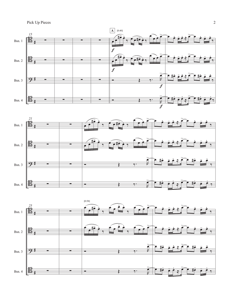 Pick Up The Pieces Pick Up The Pieces Woodwind Quartet scores gallery preview page 2