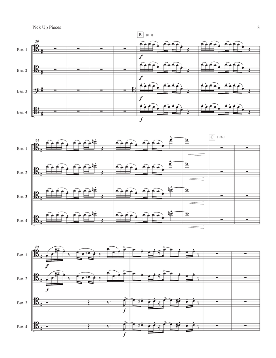 Pick Up The Pieces Pick Up The Pieces Woodwind Quartet scores gallery preview page 4