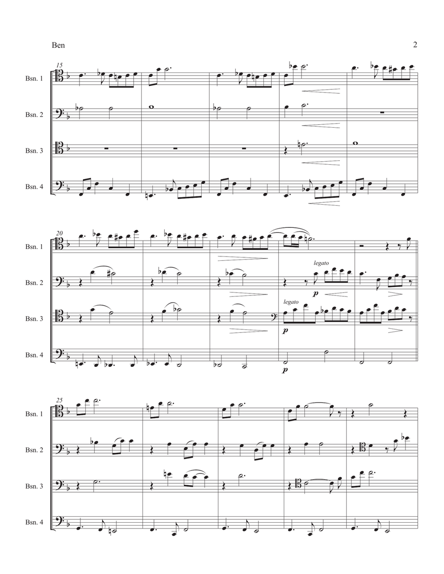 Ben Ben Woodwind Quartet scores gallery preview page 4