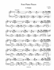 Four Piano Pieces, Op. 8