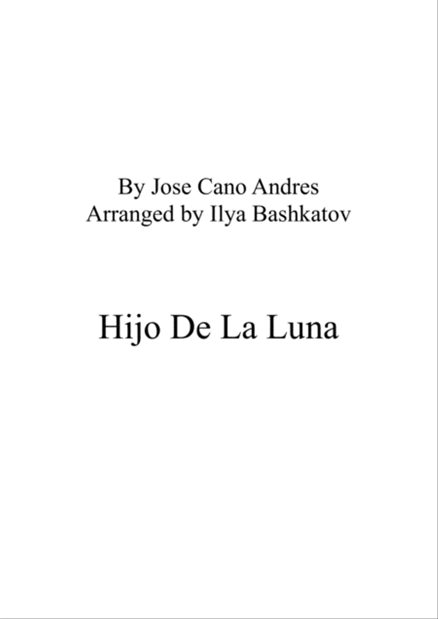 Hijo De La Luna String Quartet scores gallery preview page 1